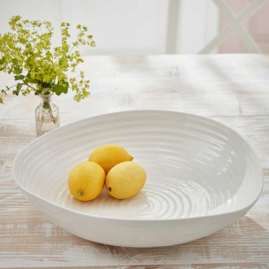 White Porcelain Large Statement Bowl