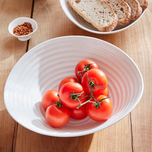 White Porcelain Medium Salad Bowl