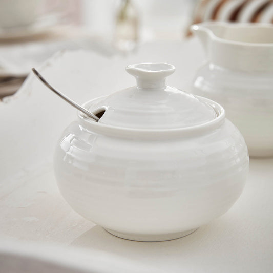 White Porcelain Sugar Bowl