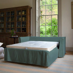 Coco 2.5 Seater Sofa Bed in Cerulean Linen - Made to Order