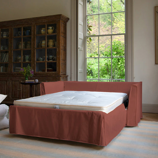 Coco 2.5 Seater Sofa Bed in Sweet Briar Linen - Made to Order