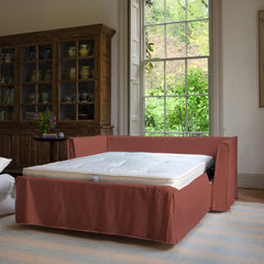 Coco 2.5 Seater Sofa Bed in Sweet Briar Linen - Made to Order