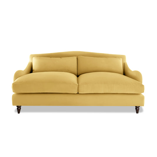 Felix 3 Seater Sofa in Ochre Linen - Made to Order