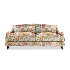 Felix 4 seater sofa in Magnolia Cream Blue with Velvet Trim