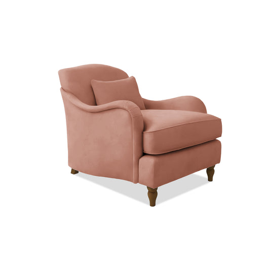 Felix Armchair with Fixed Back in Roseberry Linen