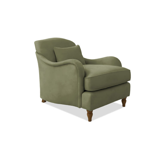 Felix Armchair with Fixed Back in Sage Linen