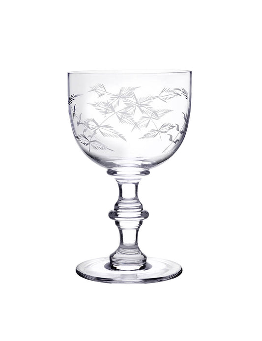 Four Wine Goblets with Fern Design by Vintage List