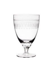 Six Bistro Glasses with Ovals Design by Vintage List