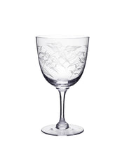 Six Wine Glasses with Fern Design by Vintage List