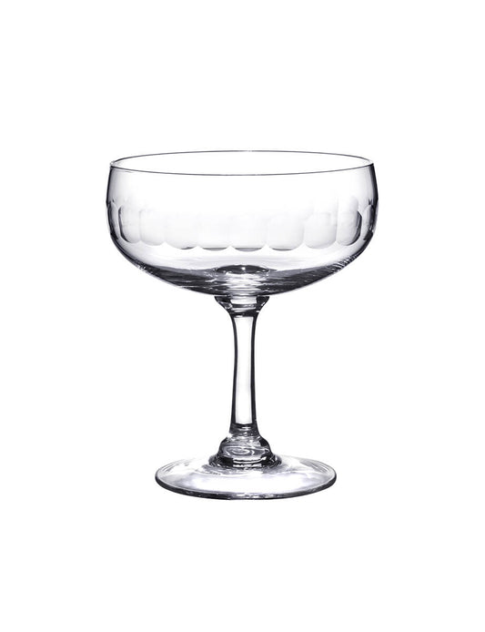 Four Rose Cocktail Glasses with Lens Design by Vintage List