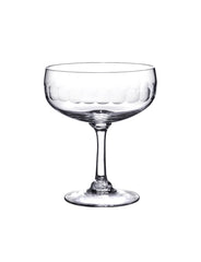 Four Rose Cocktail Glasses with Lens Design by Vintage List