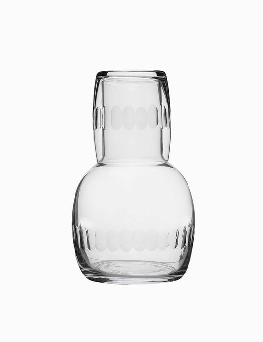 Carafe and Glass with Lens Design by Vintage List