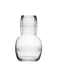 Carafe and Glass with Ovals Design by Vintage List