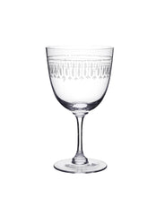 Six Wine Glasses with Ovals Design by Vintage List