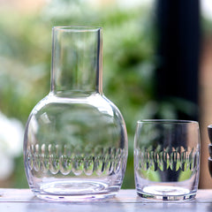 Carafe and Glass with Lens Design by Vintage List