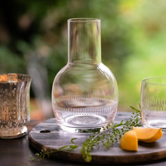 Carafe and Glass with Spears Design by Vintage List