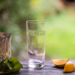 Four Highball Glasses with Spears Design by Vintage List