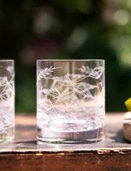 Two Whisky Glasses with Fern Design by Vintage List