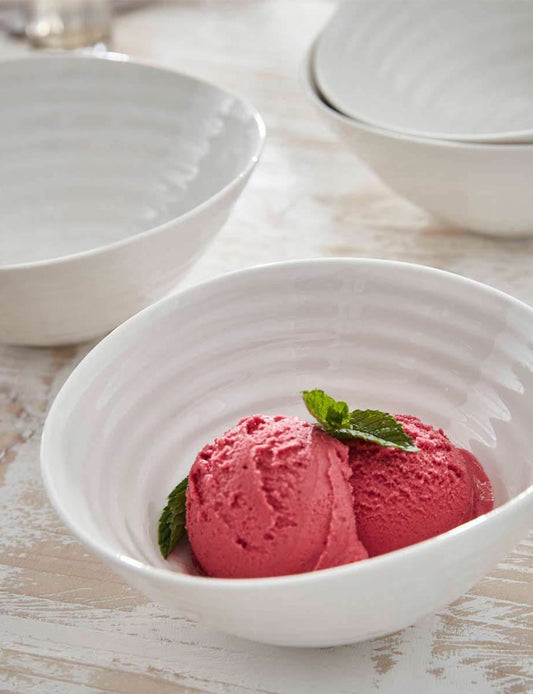 White Porcelain Sorbet Dishes - Set of Four