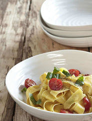 White Porcelain Pasta Bowl - Set of Four