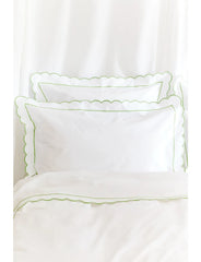 Green Scalloped Emperor Duvet Cover