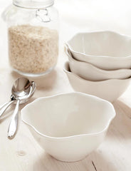 Cream Floret All Purpose Bowl - Set of Four