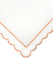 Orange Scalloped Single Duvet Cover