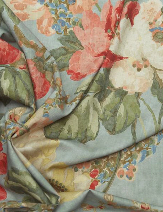 Peony Summer Sky Fabric Per Metre