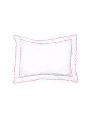 Pink Scalloped Oxford Pillowcase (50cm x 75cm) - Pre Order for Delivery in Late December 