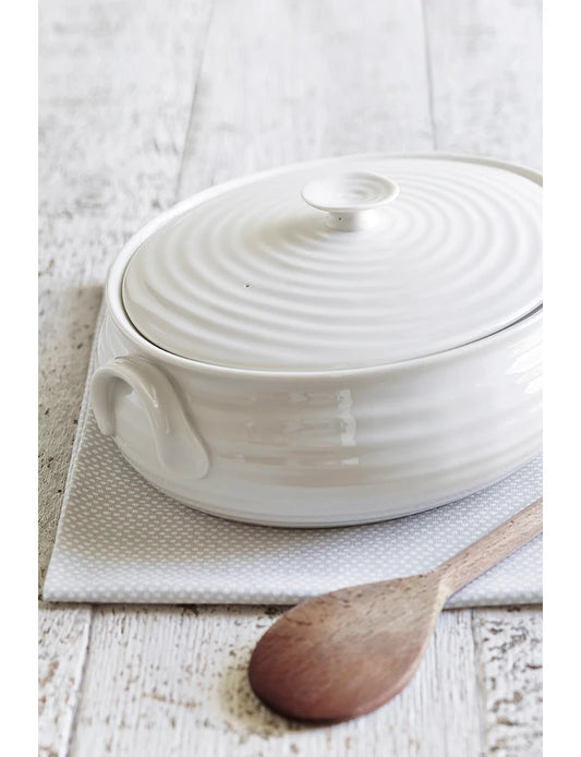 White Porcelain Small Oval Casserole