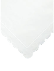 White Scalloped Double Duvet Cover